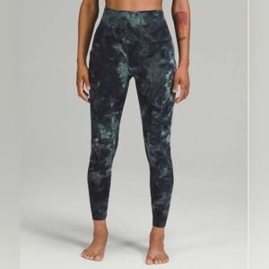 Lululemon Align High-Rise Pant 25" Diamond Dye Blue Tidewater Teal Graphite Grey